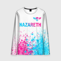 Лонгслив мужской Nazareth neon gradient style посередине, цвет: 3D-принт
