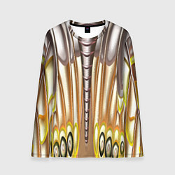 Лонгслив мужской Абстрактный рисунок по мотивам крыла бабочки, цвет: 3D-принт