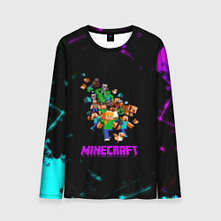 Мужской лонгслив Minecraft neon краски