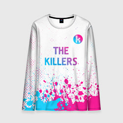 Мужской лонгслив The Killers neon gradient style посередине