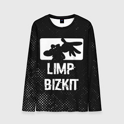 Лонгслив мужской Limp Bizkit glitch на темном фоне, цвет: 3D-принт