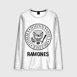 Лонгслив мужской Ramones glitch на светлом фоне, цвет: 3D-принт