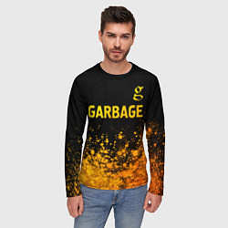 Лонгслив мужской Garbage - gold gradient посередине, цвет: 3D-принт — фото 2