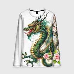 Мужской лонгслив Японский дракон - ирезуми искусство