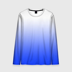 Мужской лонгслив Градиент бело-синий