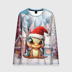 Мужской лонгслив Маленький дракончик 2024 год