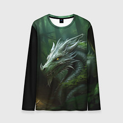 Лонгслив мужской Зеленый дракон 2024 года, цвет: 3D-принт