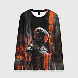 Лонгслив мужской Девушка в боевой броне, цвет: 3D-принт