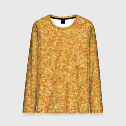 Лонгслив мужской Текстура жёлто-золотой, цвет: 3D-принт