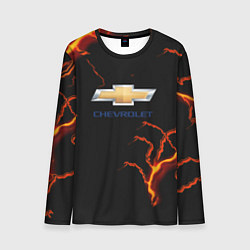 Лонгслив мужской Chevrolet лого шторм, цвет: 3D-принт