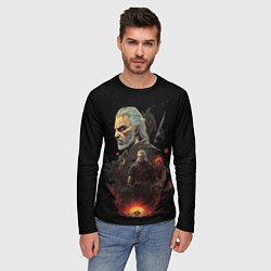 Лонгслив мужской Ведьмак Геральт из Ривии, цвет: 3D-принт — фото 2