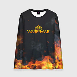 Мужской лонгслив Warframe шутер flame