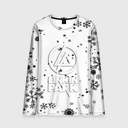 Лонгслив мужской Linkin park текстура зима рок, цвет: 3D-принт