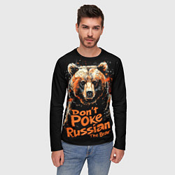 Лонгслив мужской Dont poke the Russian bear, цвет: 3D-принт — фото 2