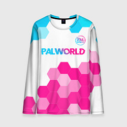 Лонгслив мужской Palworld neon gradient style посередине, цвет: 3D-принт
