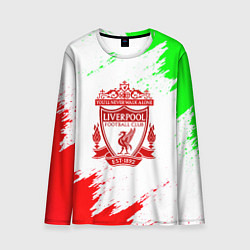 Лонгслив мужской Liverpool краски спорт, цвет: 3D-принт
