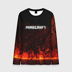 Лонгслив мужской Minecraft fire logo, цвет: 3D-принт