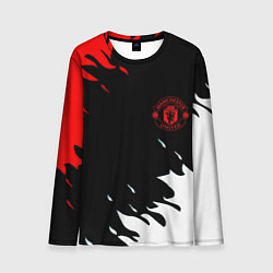 Лонгслив мужской Manchester United flame fc, цвет: 3D-принт