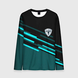 Мужской лонгслив Tesla sport geometry car