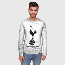 Лонгслив мужской Tottenham с потертостями на светлом фоне, цвет: 3D-принт — фото 2