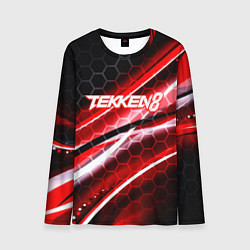 Мужской лонгслив Tekken 8 огненное лого файтинг