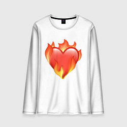 Лонгслив мужской Сердце в огне эмодзи, цвет: 3D-принт
