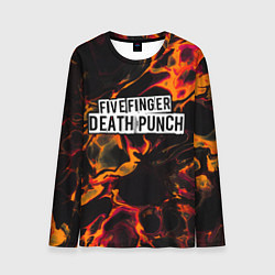 Лонгслив мужской Five Finger Death Punch red lava, цвет: 3D-принт