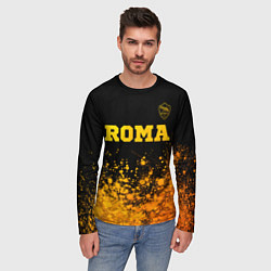 Лонгслив мужской Roma - gold gradient посередине, цвет: 3D-принт — фото 2