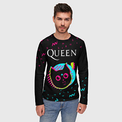 Лонгслив мужской Queen - rock star cat, цвет: 3D-принт — фото 2