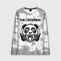 Лонгслив мужской The Offspring рок панда на светлом фоне, цвет: 3D-принт