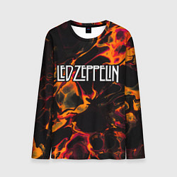Лонгслив мужской Led Zeppelin red lava, цвет: 3D-принт