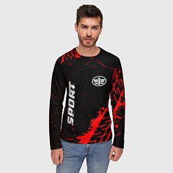 Лонгслив мужской FAW red sport tires, цвет: 3D-принт — фото 2