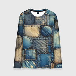 Мужской лонгслив Denim patchwork - ai art