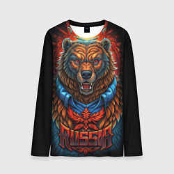 Лонгслив мужской Военный русский медведь, цвет: 3D-принт