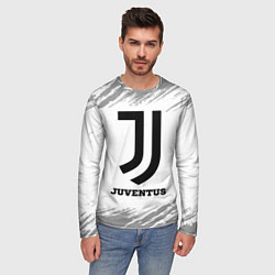 Лонгслив мужской Juventus sport на светлом фоне, цвет: 3D-принт — фото 2