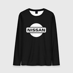 Мужской лонгслив Nissan logo white