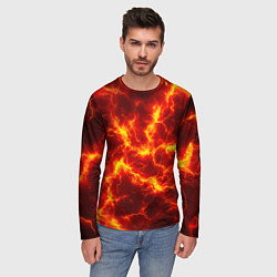 Лонгслив мужской Текстура огня, цвет: 3D-принт — фото 2
