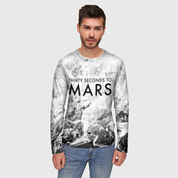 Лонгслив мужской Thirty Seconds to Mars white graphite, цвет: 3D-принт — фото 2