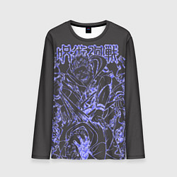 Мужской лонгслив Магическая битва Сукуна молнии