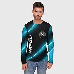 Лонгслив мужской Napoli неоновые лампы, цвет: 3D-принт — фото 2