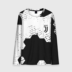 Лонгслив мужской Juventus hexagon black sport, цвет: 3D-принт