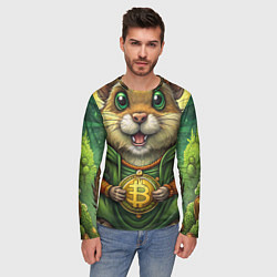 Лонгслив мужской Криптовалютный хомячок, цвет: 3D-принт — фото 2