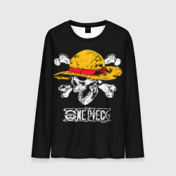 Лонгслив мужской One piece - череп и кости, цвет: 3D-принт