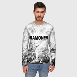 Лонгслив мужской Ramones white graphite, цвет: 3D-принт — фото 2