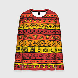 Лонгслив мужской Африканские этнический орнамент, цвет: 3D-принт