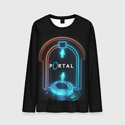 Лонгслив мужской Portal neon style logo, цвет: 3D-принт