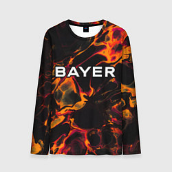 Лонгслив мужской Bayer 04 red lava, цвет: 3D-принт