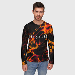Лонгслив мужской Diablo red lava, цвет: 3D-принт — фото 2