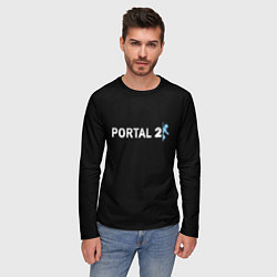 Лонгслив мужской Portal 2 logo, цвет: 3D-принт — фото 2