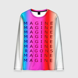 Лонгслив мужской Imagine Dragons neon rock, цвет: 3D-принт